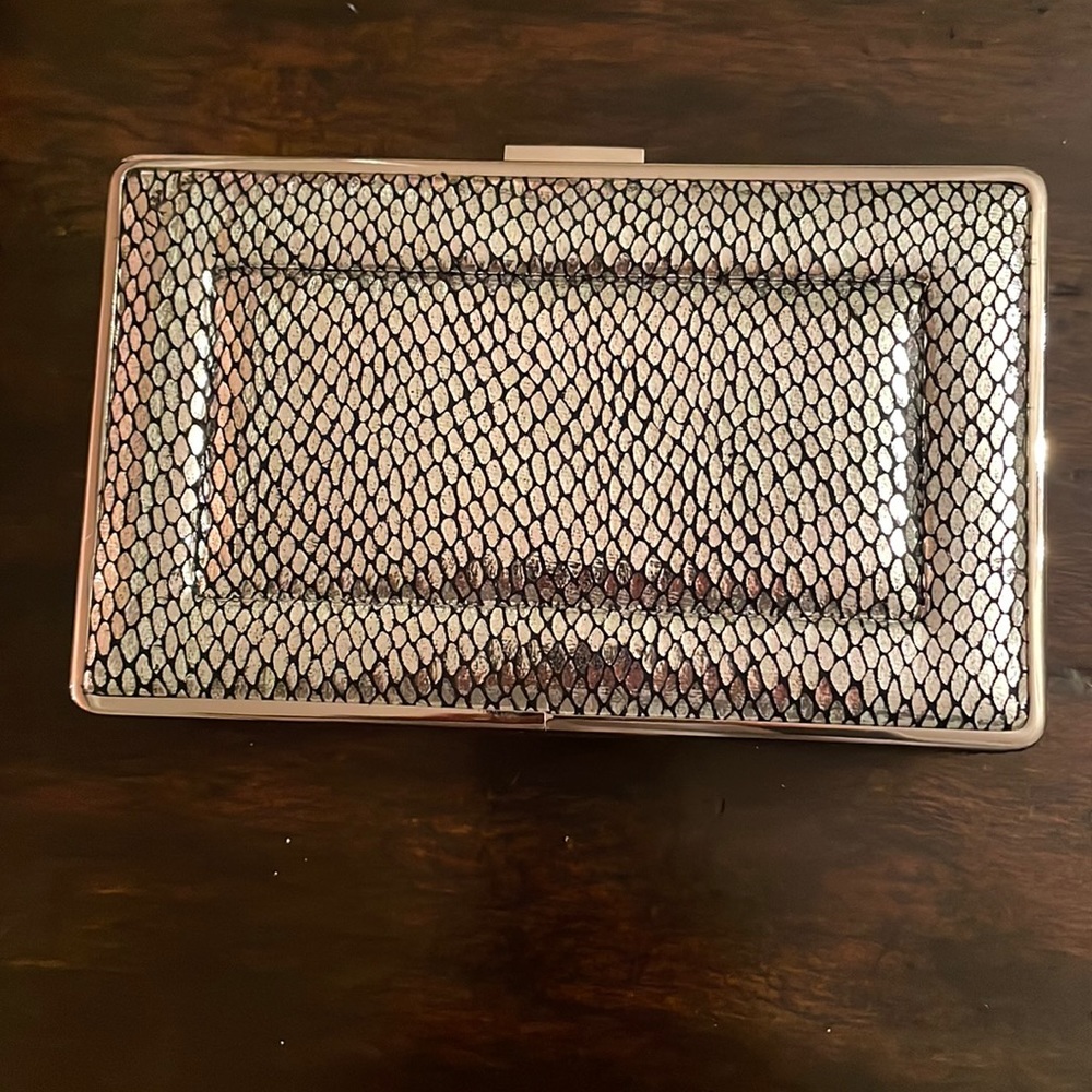 Silver Python Clutch - image 1